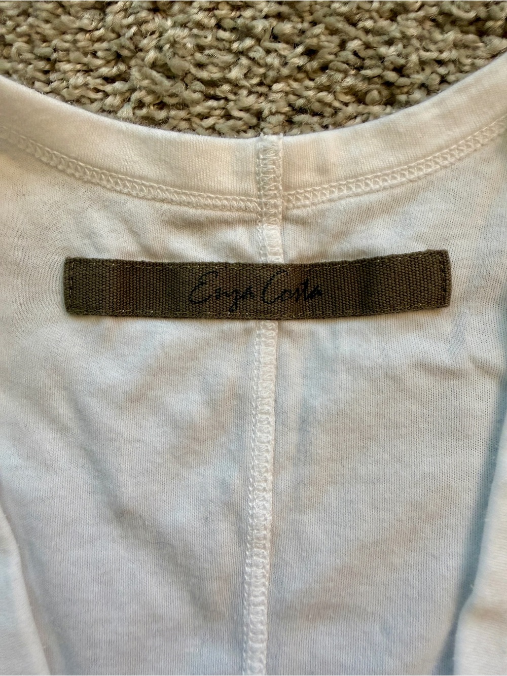 Enza Costa Supima Sleeveless U Tank White Size XS - Picture 2 of 4